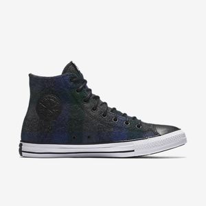 Converse Black and Blue High-Top Sneakers